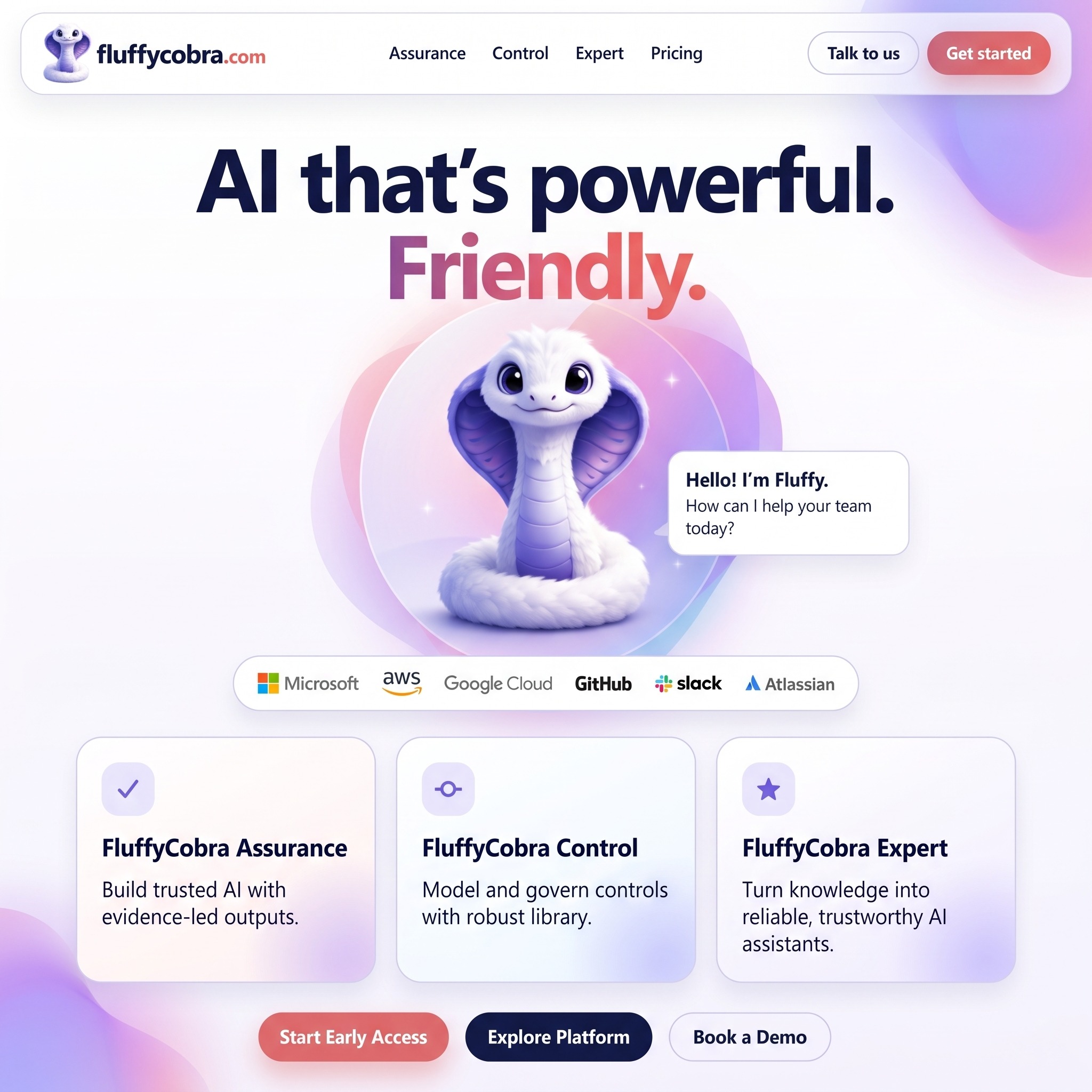 FluffyCobra website design preview